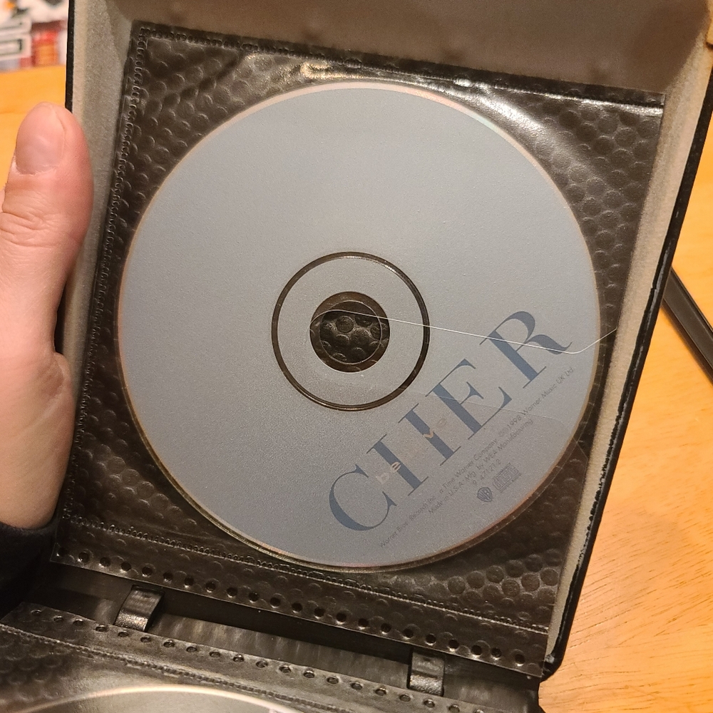 CD Projects Faux Leather Black 24 CD Hinged Case WITH CDS - Picture 10 of 12